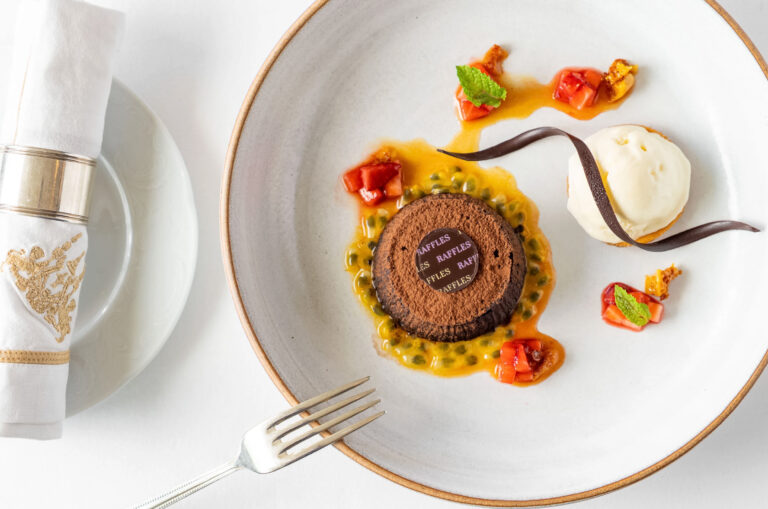 desert at raffles hotel photographed by exposure photography