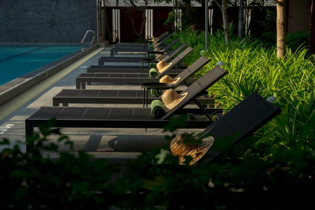 pool photography at a hotel in siem reap