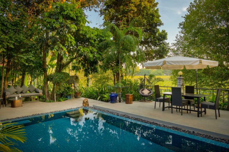 pool at private villa in siem reap photographed by exposure siem reap