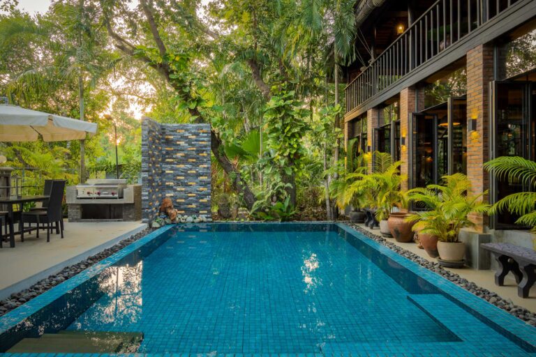 pool at private villa in siem reap photographed by exposure siem reap