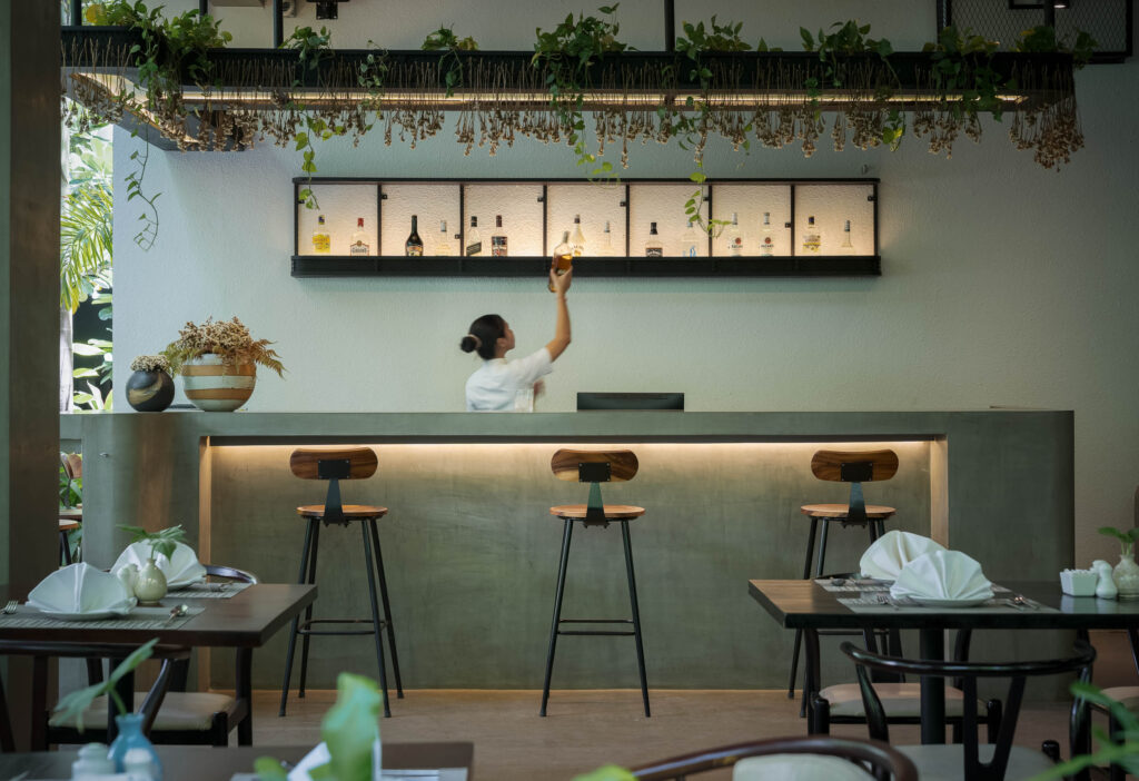 bar at eightfold urban hotel in siem reap, photographed by professional hotel photographer Expsoure photography