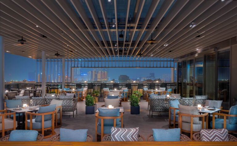 five five rooftop bar in Phnom Penh at the Hyatt Regency photographed by exposure photography