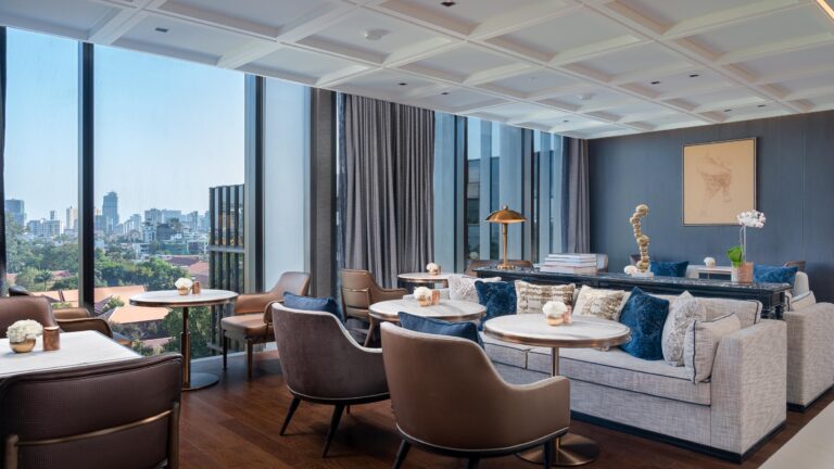 luxury hotel lounge hyatt regency phnom penh cambodia interior photography
