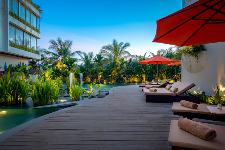 Hero shot of pool at waka villa, siem reap, photographed by exposure siem reap