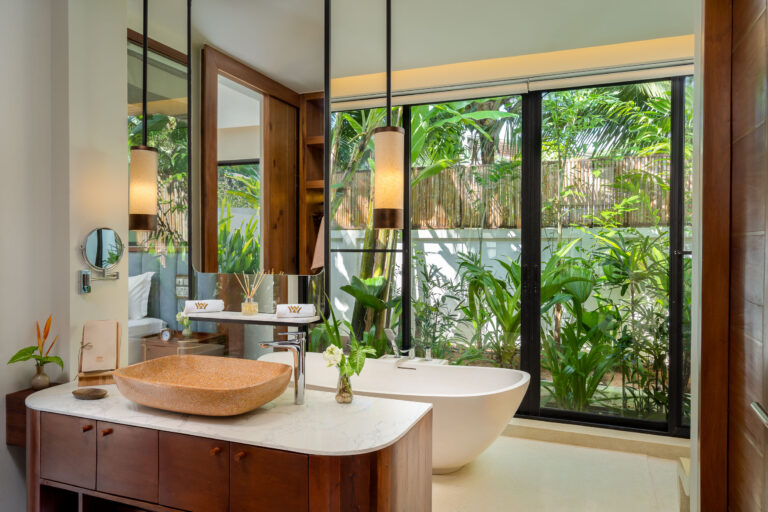 bathroom at waka villa photographed by hotel photographer geoff of exposure siem reap