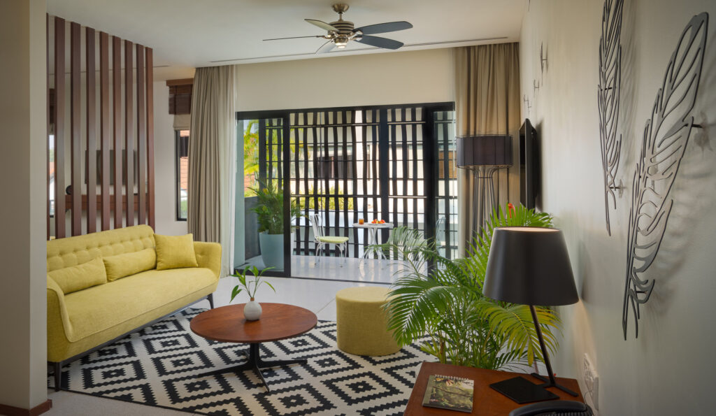suite interior at the aviary boutique hotel in siem reap