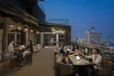 Luxury hotel rooftop bar photography at Capri by Fraser, Phnom Penh, Cambodia