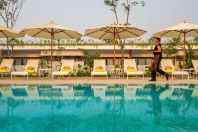 Pool Photography of pool and staff at Aviary Hotel, Siem Reap, by Exposure Photography Cambodia