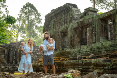 Family Photoshoot at Beantey Kdei Temple, Siem Reap
