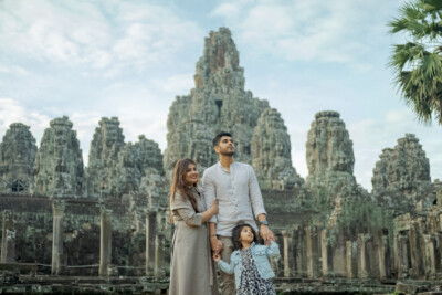 Family Photoshoot at Bayon Temple, Siem Reap