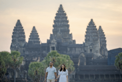 Couples sunrise photoshoot at Angkor Wat temple Couples sunrise photoshoot at Angkor Wat temple
