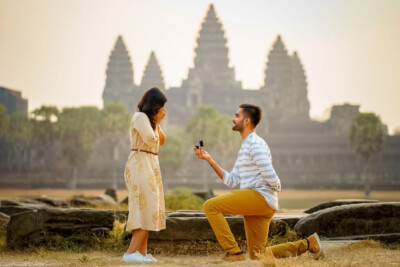 Proposal photography at Angkor Wat, Cambodia