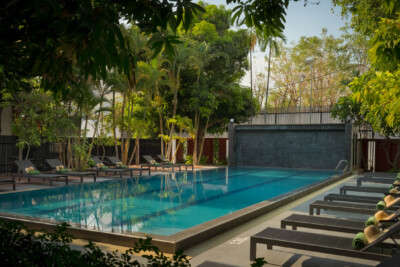 Pool at Green Morodoc hotel in siem reap, photographed by exposure photography siem reap