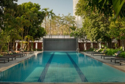 pool at green morodoc hotel, siem reap
